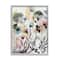 Stupell Industries Wild Florals Opaque Layers Soft Watercolor Pink Blue in Gray Frame Wall Art